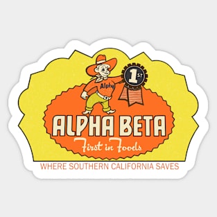 Alpha Beta  ---- Vintage Store Logo Sticker